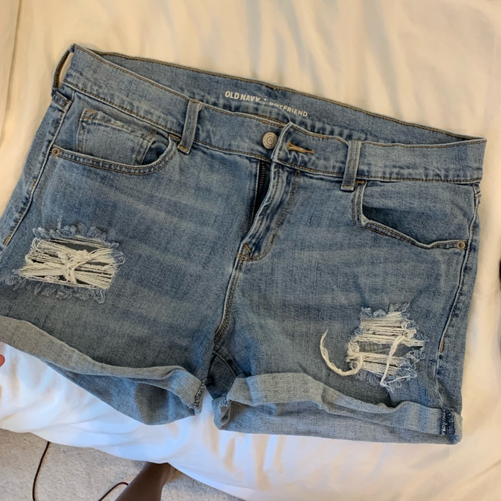 old navy boyfriend jean shorts
